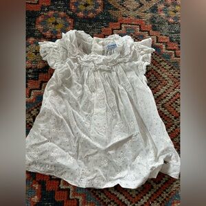 Mayoral Cream floral ruffle top, 24 months